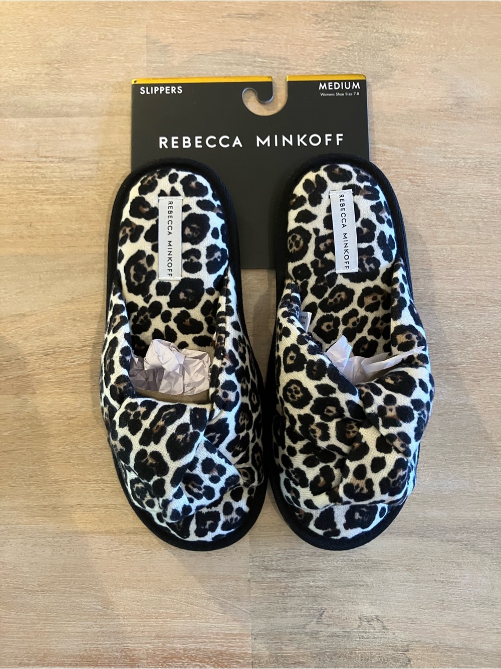 Rebecca Minkoff Knotted House Slippers - Leopard